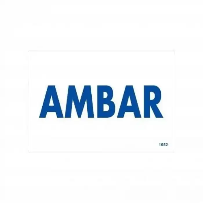 Amabar Uyarı Levhası 17,5x25 KOD:1652
