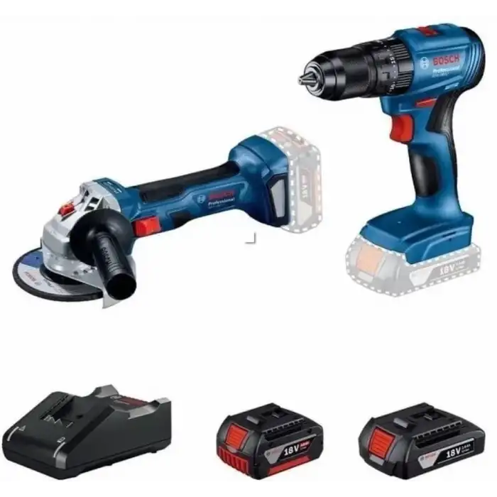 Bosch GWS 180-LI + GSB 185 Akülü Taşlama ve Darbeli Matkap Seti
