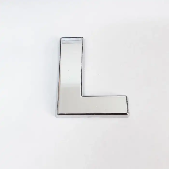 Cemax L Harfi  3,75 cm Krom Yapışkanlı