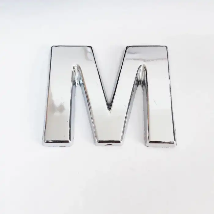 Cemax M Harfi  3,75 cm Krom Yapışkanlı