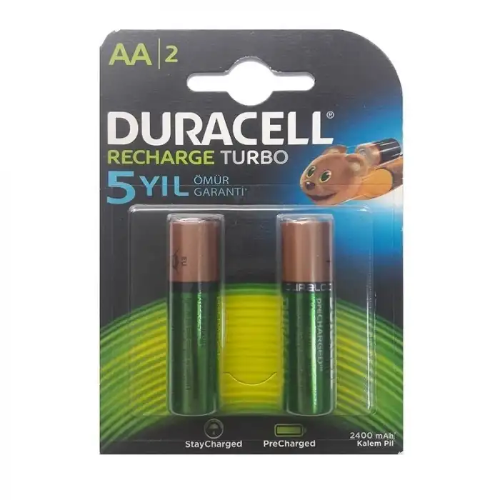 Duracell Şarj Edilebilir Kalem Pil 2Lİ AA 2500 mAh