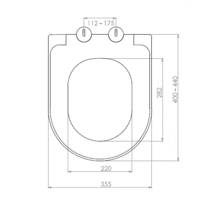 NKP - ELEGANCE KLOZET KAPAĞI (YAVAŞ KAPANAN - METAL MENTEŞE TAKIMI - ÜSTTEN SIKMALI)