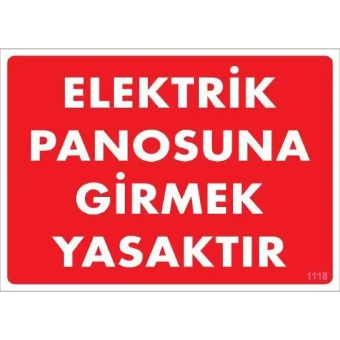 Elektrik Panosu Levhası 25x35 KOD:1118