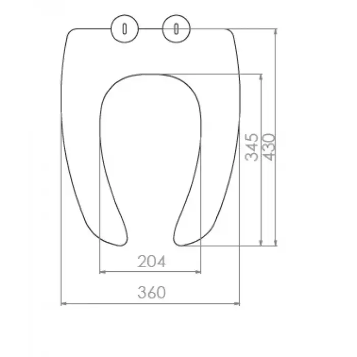 NKP - ENGELLİ KLOZET KAPAĞI (YAVAŞ KAPANAN - METAL MENTEŞE TAKIMI - ÜSTTEN SIKMALI)