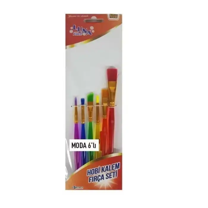 Ennalbur Luna Moda Hobi Kalem Fırça Seti 6 Parça