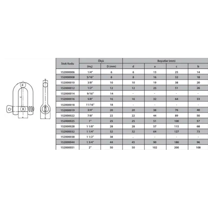 Ennalbur M6 Zincir Kilidi 1/4 ( 4 Adet )
