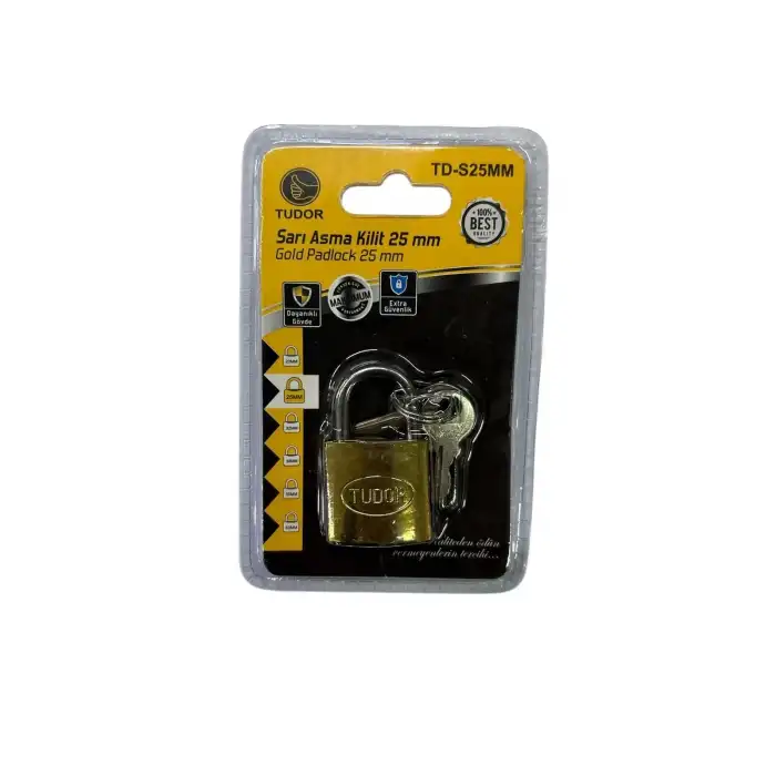 Ennalbur Tudor 25 mm Kısa Sarı Asma Kilit