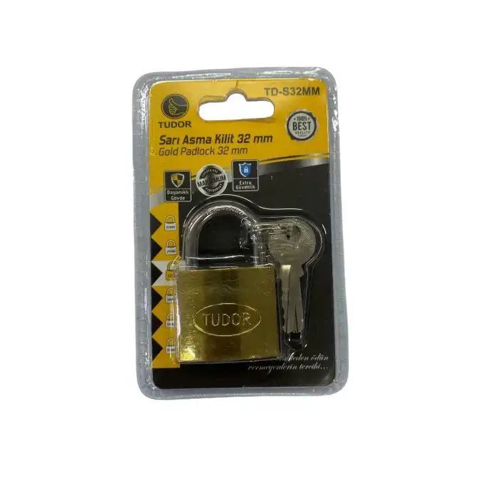 Ennalbur Tudor 32 mm Sarı Asma Kilit