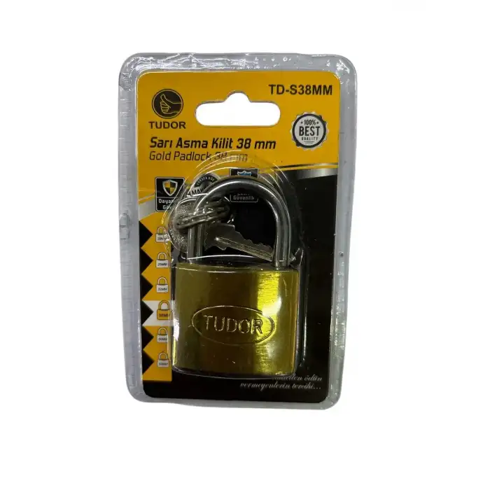 Ennalbur Tudor 38 mm Kısa Sarı Asma Kilit