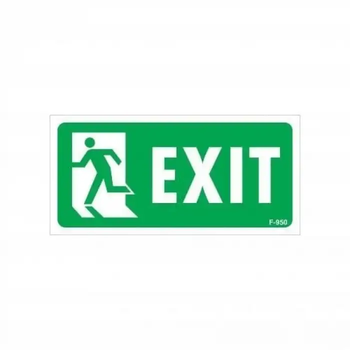 Exit Sol Uyarı Levhası 17,5x25 KOD:950