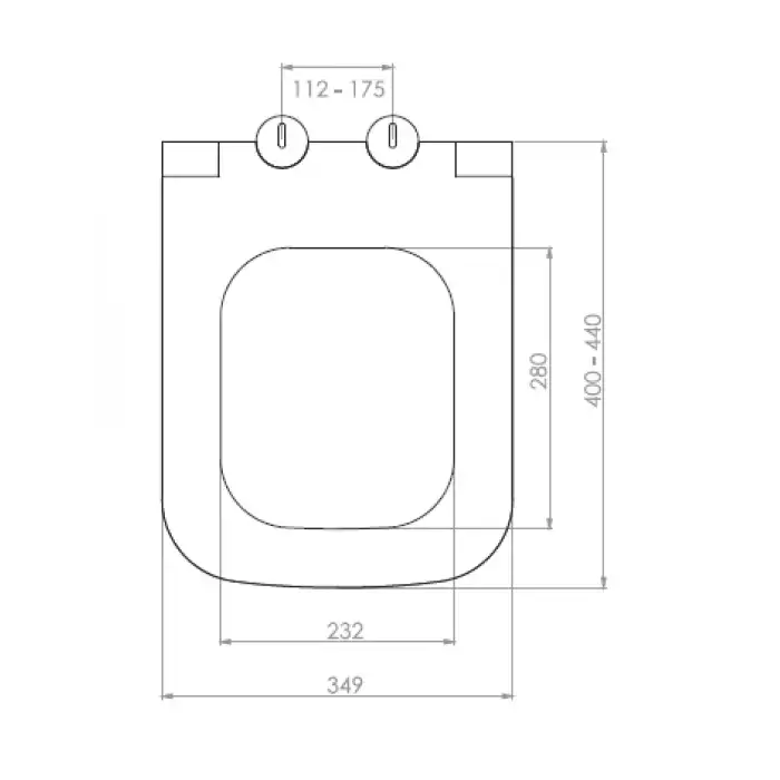 NKP - FORTE KLOZET KAPAĞI (YAVAŞ KAPANAN - METAL MENTEŞE TAKIMI - ÜSTTEN SIKMALI)