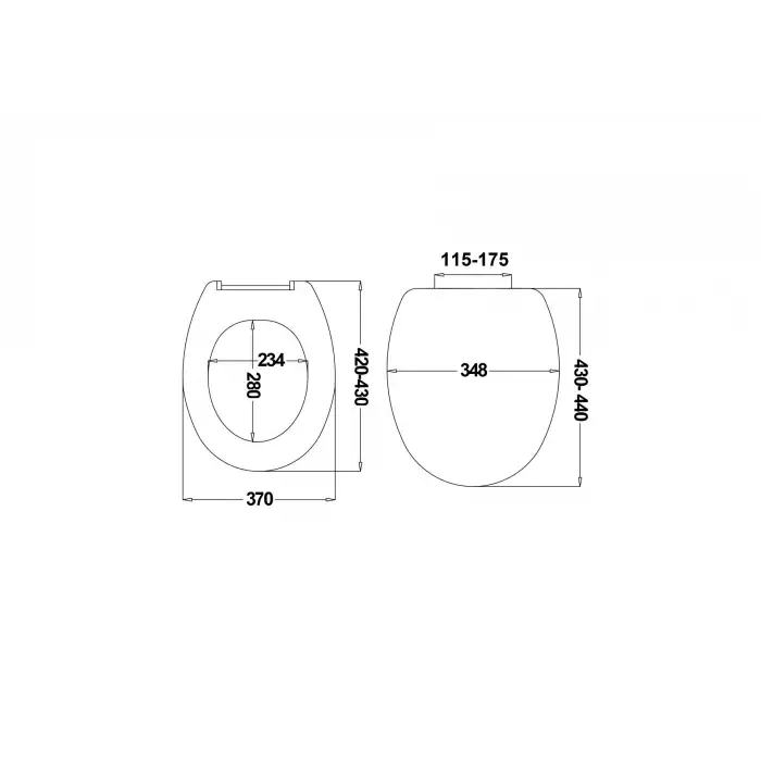 JAPAR - Pasifik Klozet Kapak Duroplast (üstten sıkmalı)(pasl.krom metal menteşeli)