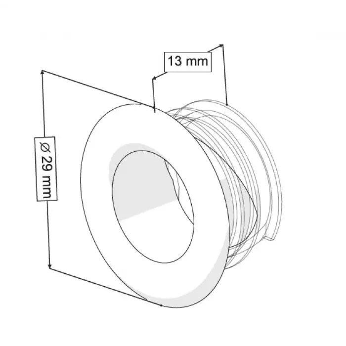 LAVABO TAŞMA YÜZÜĞÜ B TİPİ PARLAK KROM