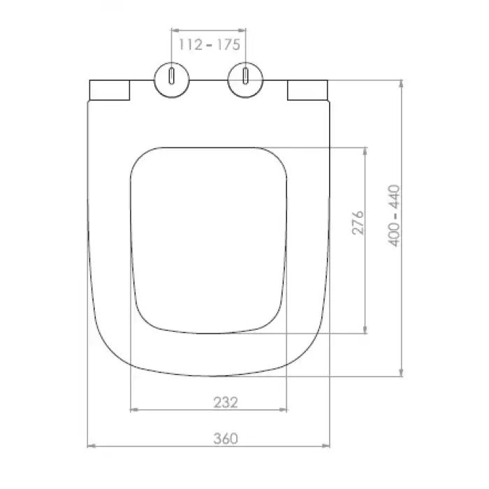 NKP - LENTO KLOZET KAPAĞI (YAVAŞ KAPANAN - METAL MENTEŞE - ÜSTTEN SIKMALI)