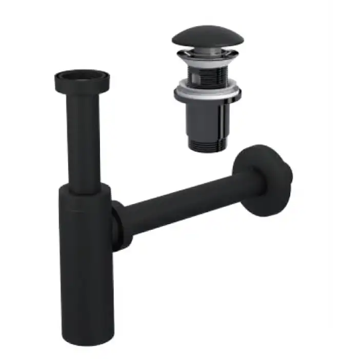 MOON MAT SİYAH SİFON - ELİXİR PUP UPLI - (TAŞMA DELİKSİZ) (MAX. 250 mm)