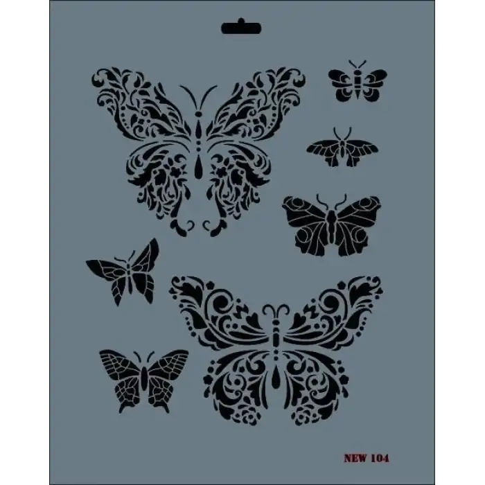 Rich New Seri N-104 Stencil 35x25 cm