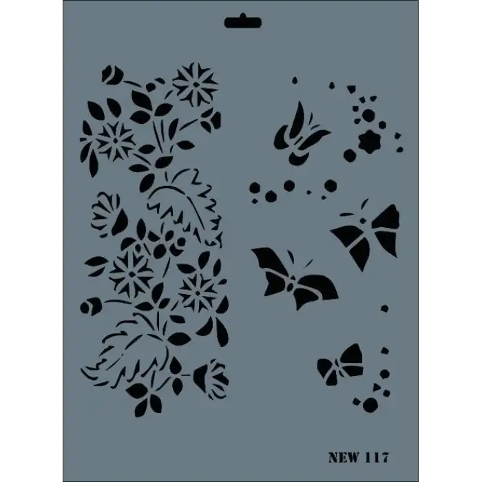 Rich New Seri N-117 Stencil 35x25 cm