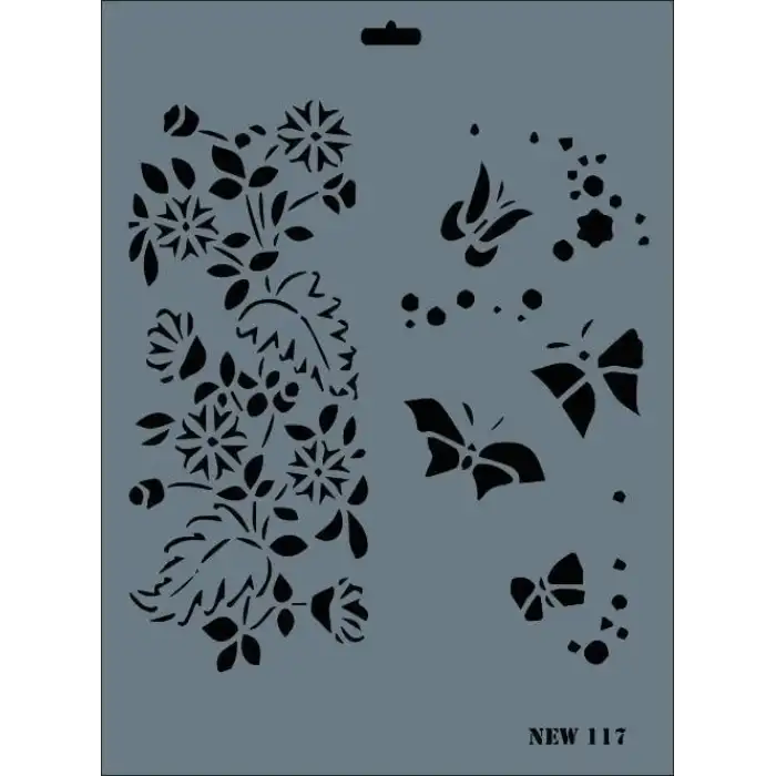 Rich New Seri N-117 Stencil 35x25 cm