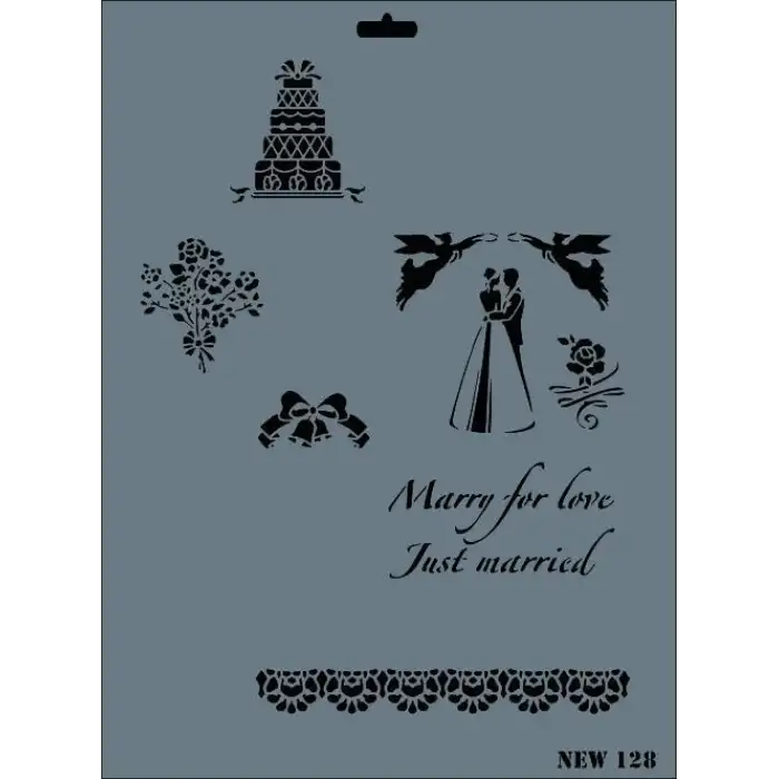 Rich New Seri N-128 Stencil 35x25 cm