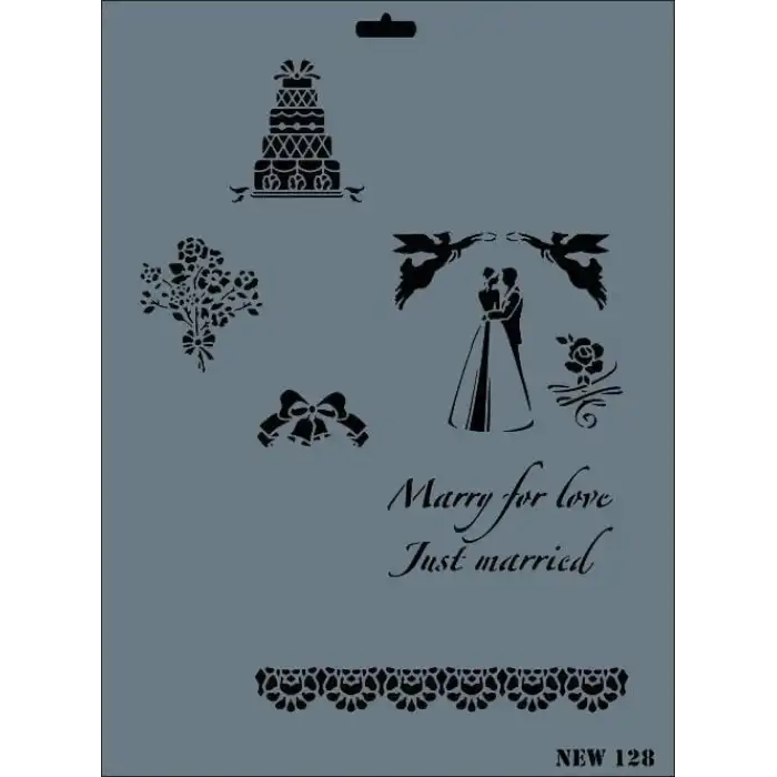 Rich New Seri N-128 Stencil 35x25 cm