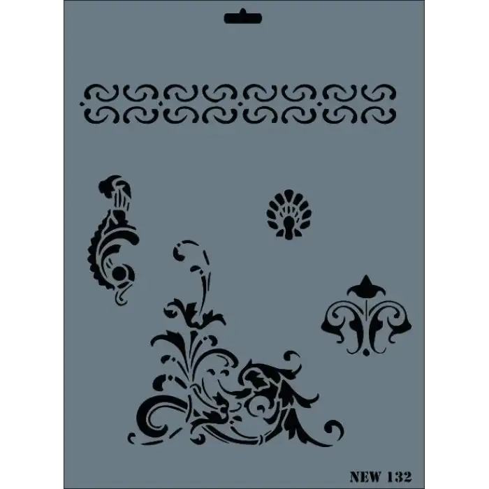 Rich New Seri N-132 Stencil 35x25 cm
