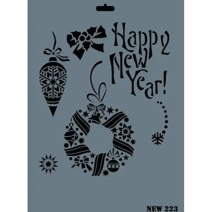 Rich New Seri N-223 Stencil 35x25 cm