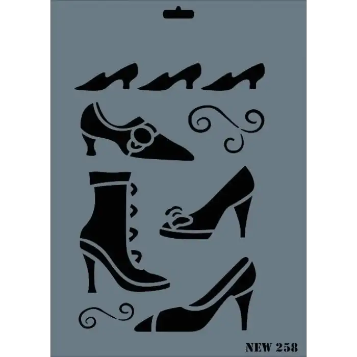 Rich New Seri N-258 Stencil 35x25 cm