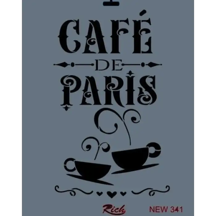 Rich New Seri N-341 Stencil 35x25 cm