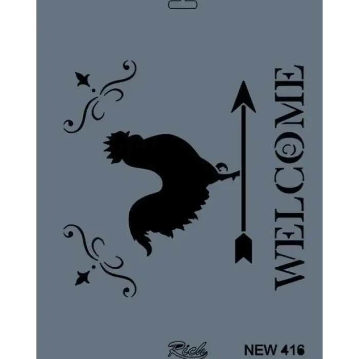 Rich New Seri N-416 Stencil 35x25 cm