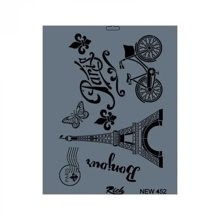 Rich New Seri N-452 Stencil 35x25 cm