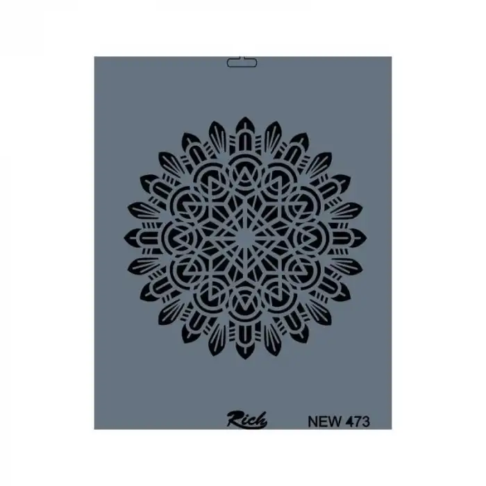 Rich New Seri N-473 Stencil 35x25 cm