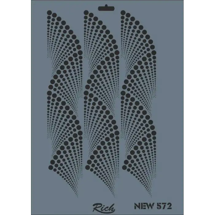 Rich New Seri N-572 Stencil 35x25 cm