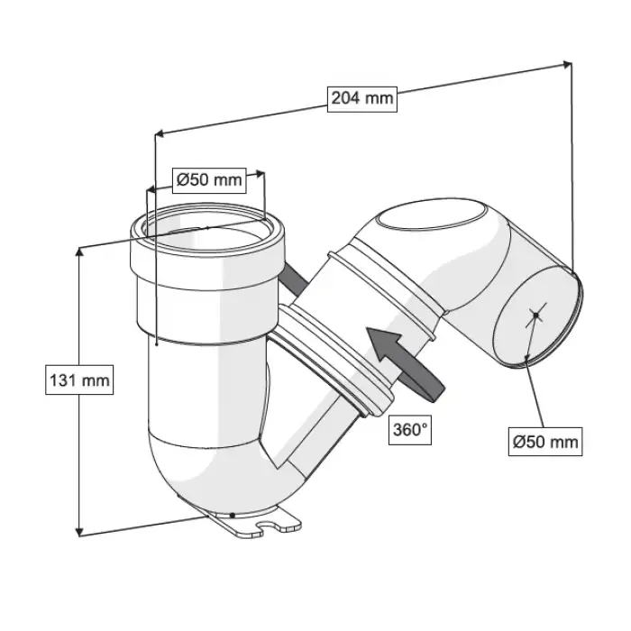 S SİFON - KOKU ÖNLEYECİ Q50