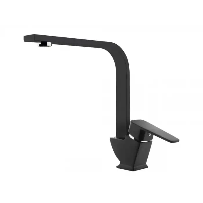 TEMA - KARE MİX KUĞU LAVABO BATARYA MAT SİYAH (SLİM BORULU) (TSE) (Q-35 KARTUŞ)