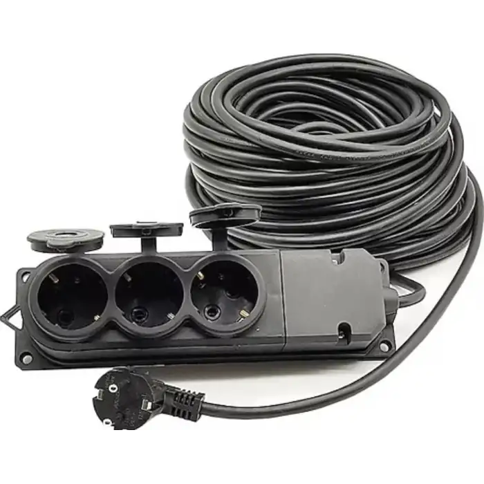 Topart 01558 20 Metre Grup Prizli Uzatma 3X2,5 Kablo