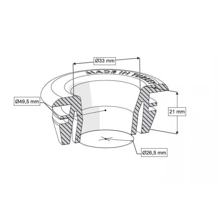 U-PVC HELA TAŞI ADAPTÖR CONTASI ( 1 1/4 - Q48-32 mm )