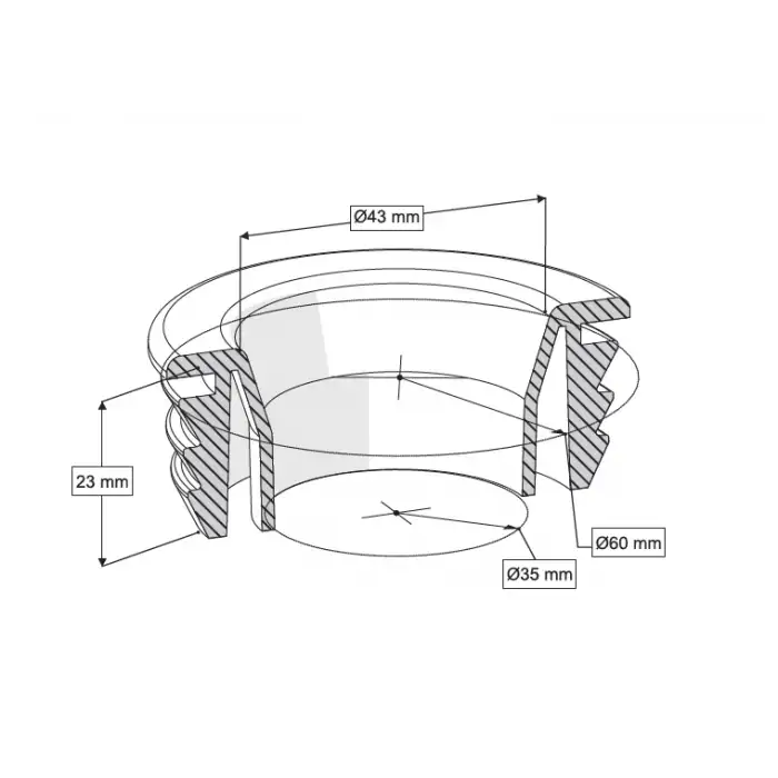 U-PVC KLOZET ADAPTÖR CONTASI ( 1 1/2 - Q60-40 mm )