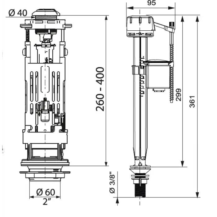 WİRGUİN ÇİFT KADEMELİ REZERVUAR İÇ TAKIM