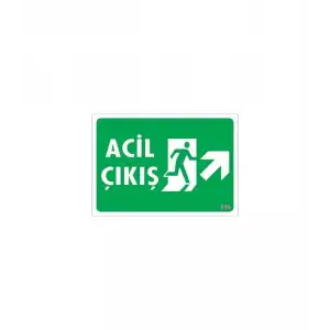 Acil Çıkış Uyarı Levhası 17,5x25 KOD: 946