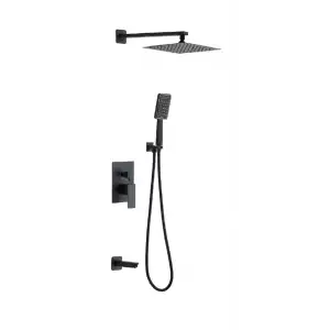 ANKASTRE BANYO TAKIMI KARE - SİYAH ( 3 YÖNLÜ )