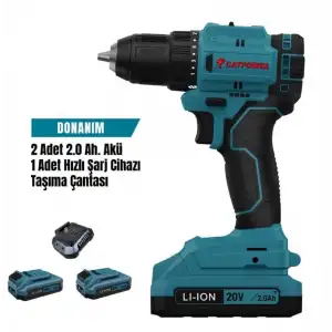 Cat Power 4213 Akülü Vidalama 2,0 Ah Çift Akülü