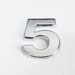 Cemax 5 Rakamı 3,75 cm Krom Yapışkanlı