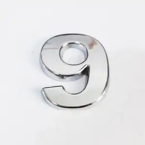 Cemax 9 Rakamı 3,75 cm Krom Yapışkanlı