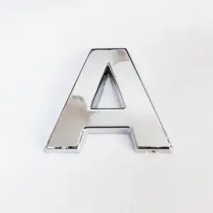 Cemax A Harfi  3,75 cm Krom Yapışkanlı