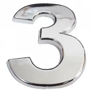 Cemax Krom Yapışkanlı 3 Rakamı 5 cm
