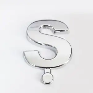 Cemax Ş Harfi  3,75 cm Krom Yapışkanlı