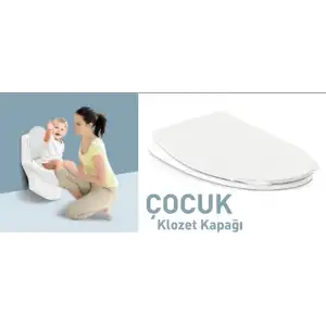 NKP - ÇOCUK KLOZET KAPAĞI (YAVAŞ KAPANAN-ÜSTTEN SIKMALI)