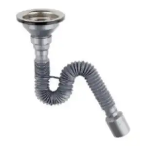 DONAU - ÇÖPMAK KAFALI KÖRÜKLÜ EVYE SİFONU (PLASTİK VİDALI-Ø40-50)