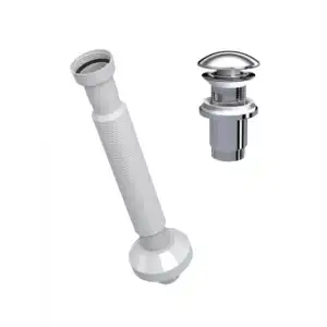 ELİXİR PUP - UP KÖRÜKLÜ SET (PARLAK KROM - SERAMİK BAŞLIK - TAŞMA DELİKLİ)