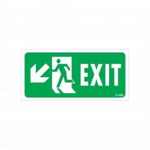 Exit Sol Aşağı Uyarı Levhası 17,5x25 KOD:958